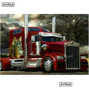 Diamant peinture 5D diamant peinture camion photo FL carré voiture strass mosaïque point de croix loup bâton perceuse broderie 201201 Dro Dhtli