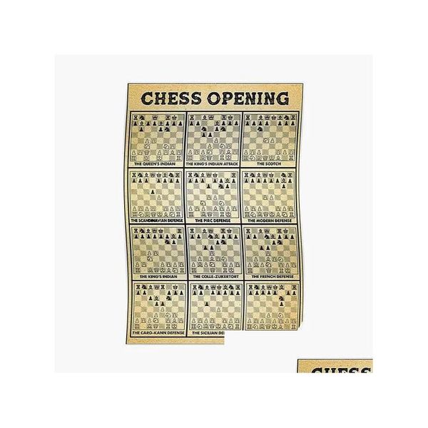 Pintura de diamantes Calligraphy Chess Azcador de la apertura de la sala del arte de pared Funny Decoration Vintage Modern Print Mural Imagen Inicio no FR DHO8Y