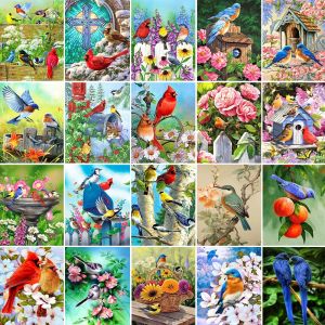 Diamond Painting Flower Bird 5d Diy AB Drill Round Round Diamond Brodery Cross Stitch Kit Righestone Mosaic Art Home Decor