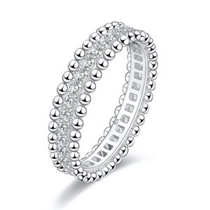 Diamante pasó la prueba nueva moda Plata de Ley 925 anillo de moissanita certificado GRA para niñas mujeres regalo de compromiso tamaño 6-9