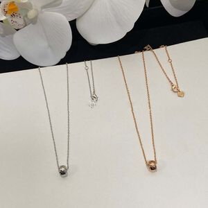 Sleutelbeenketting met diamantpatroon, eenvoudig veelzijdig, dubbele C, ketting met nistemperament, modieus en minimalistisch