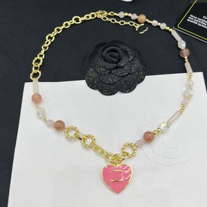 Diamond Pearl Designer kettingen merkbrief hoogwaardige choker hart hangers vintage ketting voor mannen vrouwen bruiloft verjaardag juwelen accessoires geschenken