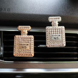 Diamant Parfumflesje Decor voor Auto Air Vent Clip Luchtverfrisser In Auto Interieur Decoratie Auto Geurverspreider Auto Accessoires