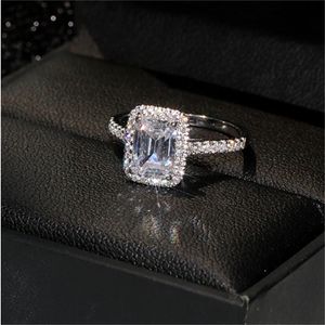 Bague de promesse de diamant définit 925 bagues de fiançailles en argent sterling pour femmes bijoux de fête de mariée