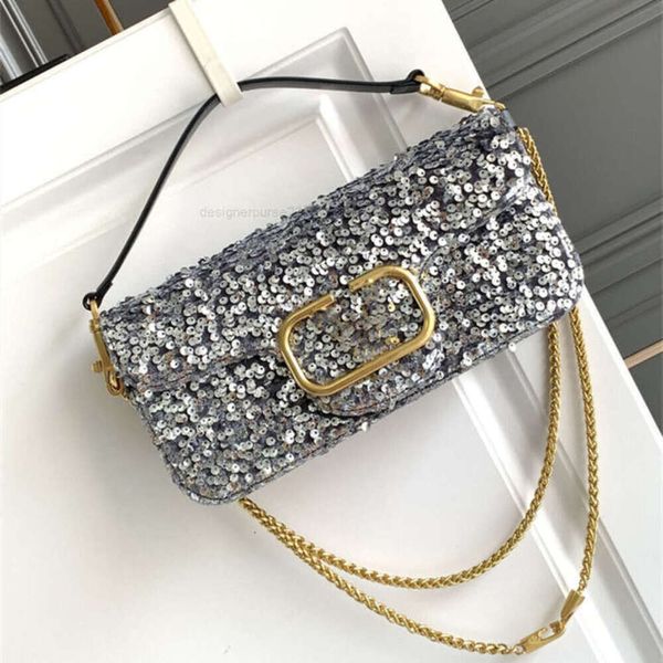 Monedero de diamantes V Cartera de cristal Monedero de cuero Bolso de diseñador Valen Bolsas de lujo Bolsa de cadena de bordado de cuentas brillantes Magnético Snap Flap Hombro Crossbodyy Z O7TR