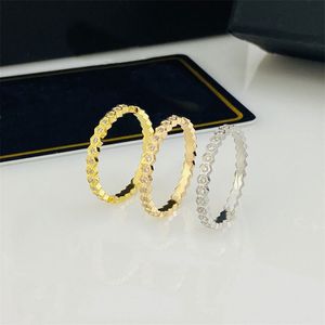 Anel de diamante anel de noivado jóias de luxo rosa ouro prata colmeia titânio liga de aço acessórios de moda designer de moda tamanho do anel 5-11 atacado