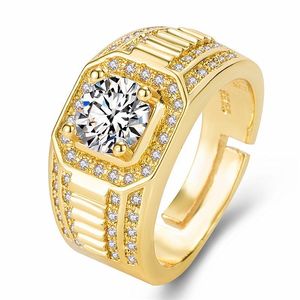 Diamondring voor mannen en vrouwen Fashion Classic Moissanite Ring For Women and Girls Valentine's Day Engagement Designer Sieraden Gift (Stuur Gift Box)