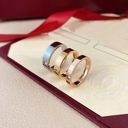Diamanten ringen voor mannen vrouwen trouwring C brief designer sieraden vrouw verguld zilver goud rosé goud luxe sieraden paar Ring cadeau geen vervaging 3mm 4mm 5mm