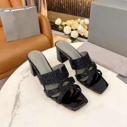 Diamond sandalen!Dameshoge kwaliteit designer schoenen mode glanzende strass Leather Hoge Heels slippers