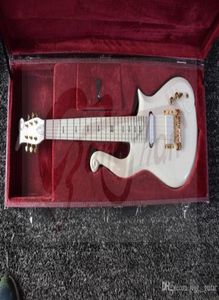 Diamantserie Prince Cloud White Electric Guitar Alder Body Maple Neck Wrap Around Taileplece Purple Croco Leather Hardcase Red5798987