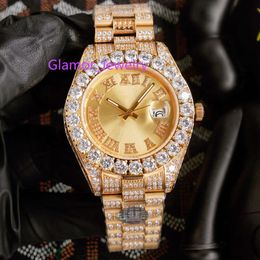 Diamond-set fashion925 volledig diamanten herenhorloge 43 mm automatische mechanische diamanten bezel horloges saffier waterdichte dameshorloges Montre de luxe