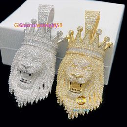 Diamond settingDesigner Jewelyryindividual Style Silver 925 VVS Moissanite Diamond Hip Hop Jewelry Collar de colgante de león