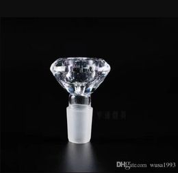Tête de bulle en forme de diamant, pipes en verre en gros, bouteilles d'eau en verre, accessoires pour fumeurs, livraison gratuite