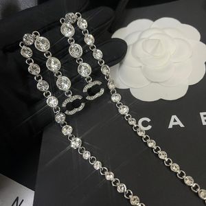 Diamant brillant Dangle boucle d'oreille femmes élégantes amour cadeau chaîne boucles d'oreilles marque de créateur bijoux 925 argent nouveau fiançailles mariage voyage bijoux boucle d'oreille