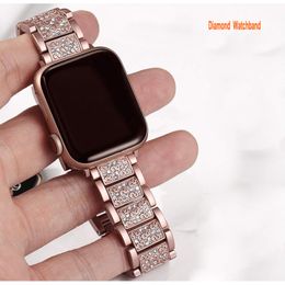 Diamant roestvrijstalen horlogebandbanden compatibele appelhorlogebanden 44 mm/45 mm 44 mm 42 mm metalen robuuste bescherming bumperband voor Iwatch -serie 8/7/6/5/4/SE Men