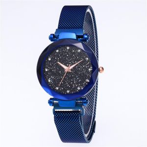 Diamond Starry Sky Mooie quartz dameshorloge Dameshorloges Fahsion Woman Casual Wristwatches274C