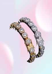Diamant tennis armband voor liefde luxe ontwerper hiphop sieraden heren goud armbanden bling bangle ijsketens charmes rapper AC2575808