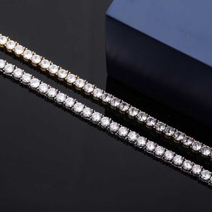 Diamond Vvs Chain Hip Hop Sieraden Zilveren Ketting 925 3mm tot 5mm Pass Diamond Tester Moissanite Vvs Tennis Chain235Y