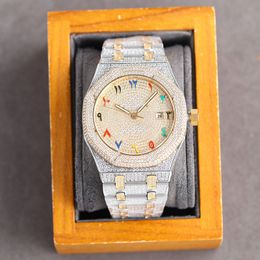 Reloj de diamantes Relojes mecánicos automáticos de 40 mm para hombre Reloj de pulsera de acero inoxidable Relojes de pulsera de moda Swarovski Montre De L296d