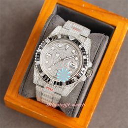 Reloj de diamantes de 41mm, relojes mecánicos automáticos de zafiro resistente al agua para hombres, relojes de pulsera de moda de varios colores