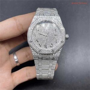 Diamond Watch AP Mechanisch 904L Top Clone Movement-horloge Horlogecijfer Zilver Luxe Mechanisch Diamanten schaal Leven Waterdicht Horloges Casual