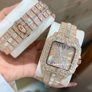 Diamond Watch Classic Sandoz Men's Watch Luxury Designer Neutral Watch Men's Watch Quartz Motion Mouvement Sangle en acier inoxydable pliage Montre de Luxe avec boîte