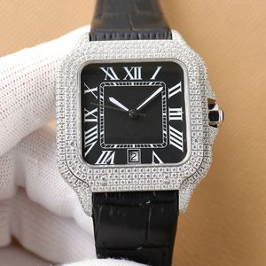 Diamond Watch Designer kijkt automatische mechanische beweging waterdichte heren armband saffier zakelijke roestvrijstalen kast polshorloge cadeau