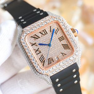 Reloj de diamantes Relojes de diseño para hombre Movimiento mecánico automático Pulsera impermeable para hombres Zafiro Caja de acero inoxidable para negocios Reloj de pulsera de regalo