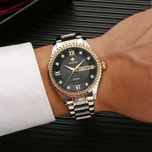 Diamond horloge voor heren wwoor heren horloges luxe rvs quartz horloge man goud waterdicht klokken geschenk relojes Hombre 210527