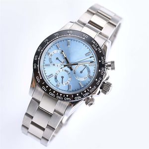 Diamond horloge man mechanische saffier polshorloge -beweging kijkt automatisch voor heren modestijl 40 mm 904L vol roestvrijstalen sport vouwbespeling