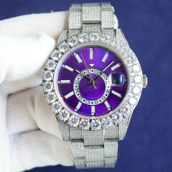 Diamond Watch Men Designer Watches Movimiento mecánico automático Pulseras para hombres impermeables Sapphire Business acero inoxidable de acero inoxidable de 43 mm Montre de luxe