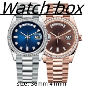Diamond Watch Match masculin et féminin Watch Automatic Mossanstone Designer Watch Taille 40mm 36 mm 904L Bracel en acier inoxydable 326T