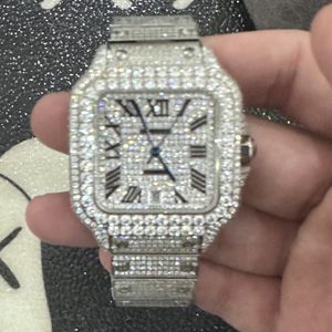 Reloj de diamantes de acero 904L Relojes de lujo Relojes Lente de cristal de zafiro resistente al agua y al sudor cz diamante reloj para hombre movimiento montre be luxe relojes de diseño