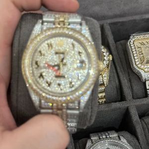 Relojes de lujo de acero 904L resistentes al agua y al sudor con diamantes cz Movimiento mecánico completamente automático Reloj de diamantes Relojes para hombres Relojes de pulsera Relojes