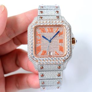 Diamond Watch Men regarde le cadran arabe 8215 Mouvement Designer Sapphire Sangle en acier inoxydable Imperpose 40 mm