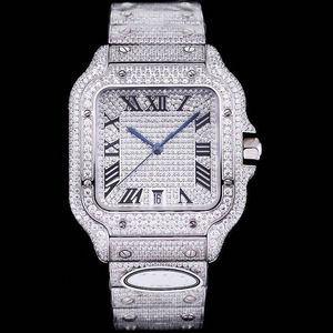 Diamond Watch Men Heken automatisch mechanisch 9015 Beweging 40 mm Waterdichte armband Sapphire roestvrij staal 904L Designer Polshorge Montre de Luxe
