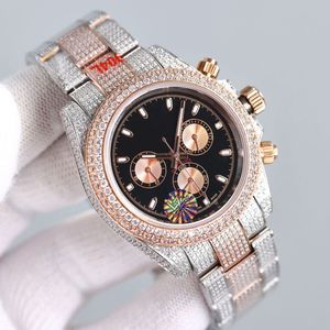 Diamond Watch Heren Automatische mechanische horloges 41 mm met diamant bezaaide stalen armband saffier waterdichte vrouwen polshorloge Montre de luxe