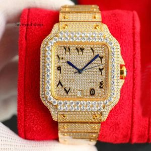 Montre diamant hommes montres mécaniques automatiques 40mm saphir affaires femmes montre-bracelet haut de gamme en acier inoxydable ceinture Moissanite 252