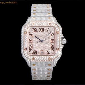 Diamond Watch Mens Automatic Mechanical Watches 40mm Sapphire Business Femme Wristwatch High-Inyless Steel Steel Moisanite 679