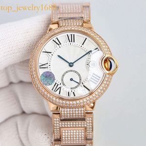 Diamond Watch Mens Automatic Mechanical Watches 42mm Sapphire Business Women Wristcarcales avec bracelet en acier à trébuche