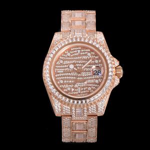 Montre en diamant Montres de créateurs pour hommes 2824 Saphir mécanique automatique 40 mm avec bracelet en acier serti de diamants Montre-bracelet pour femme Montre de luxe