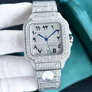 Diamond Watch Mens Designer kijkt automatische mechanische beweging waterdichte armband saffier roestvrij staal 904L 40mm mode polshorloge montre de luxe