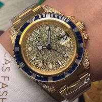 Diamond Watch Mens Watch Mouvement mécanique automatique Montres Warterproof Watch 40mm Business imperméable Montre de Luxe Gold