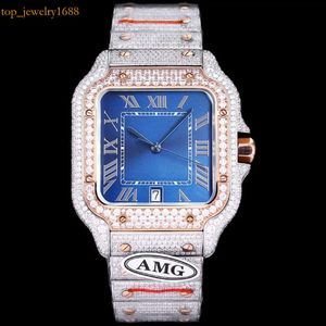Diamond Watch Mens Watches Automatic Mechanical 40mm Sapphire Femmes Salles de bracelet 904L Ceinture en acier inoxydable haut de gamme Montre de Luxe