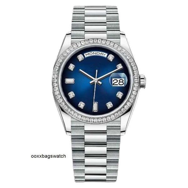 Montre en diamant Rolaxs Montres-bracelets mécaniques suisses Montre automatique en diamant Montre de luxe Montres 41MM 904L Acier inoxydable Argent Chiffres romains Cadran Da HBST