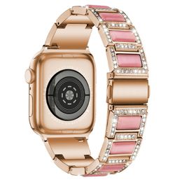 Diamond Watch Strap for Apple Iwatch 1/2/3/4/5/6/7/8 Joyas de moda Straps de reloj de piedra