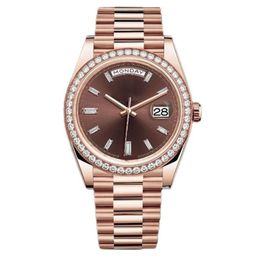 oem diamant elegant dameshorloge klassiek 41 mm automatische kalender Horloges met vouwsluiting 904L roestvrij staal goud waterdicht lichtgevend 3a kwaliteit herenhorloges