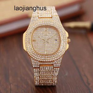 Diamond Watch Dameshorloges Top Heren Dames Gouden Horloge Sale Hoge kwaliteit Elegante Luxe Merk2023 Modeontwerper Automatische Kalender Roestvrij Staal Diamant Wat