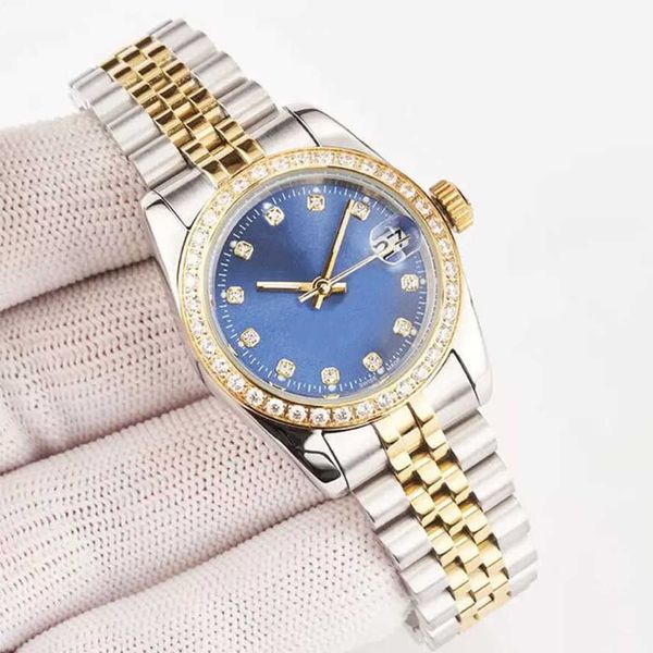 Relojes de diamantes Relojes de pulsera para mujer Relojes de diamantes automáticos Montre suizo de acero inoxidable 3641 mm resistente al agua Reloj de pulsera de imitación luminoso relojes para mujer venta c