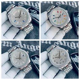 Diamanten horloges voor herenhorloge herenhorloge zilveren horloge 41 mm dames luxe horloges bewegingshorloges 40 mm 904L roestvrijstalen horlogeband Orologio horloge van hoge kwaliteit